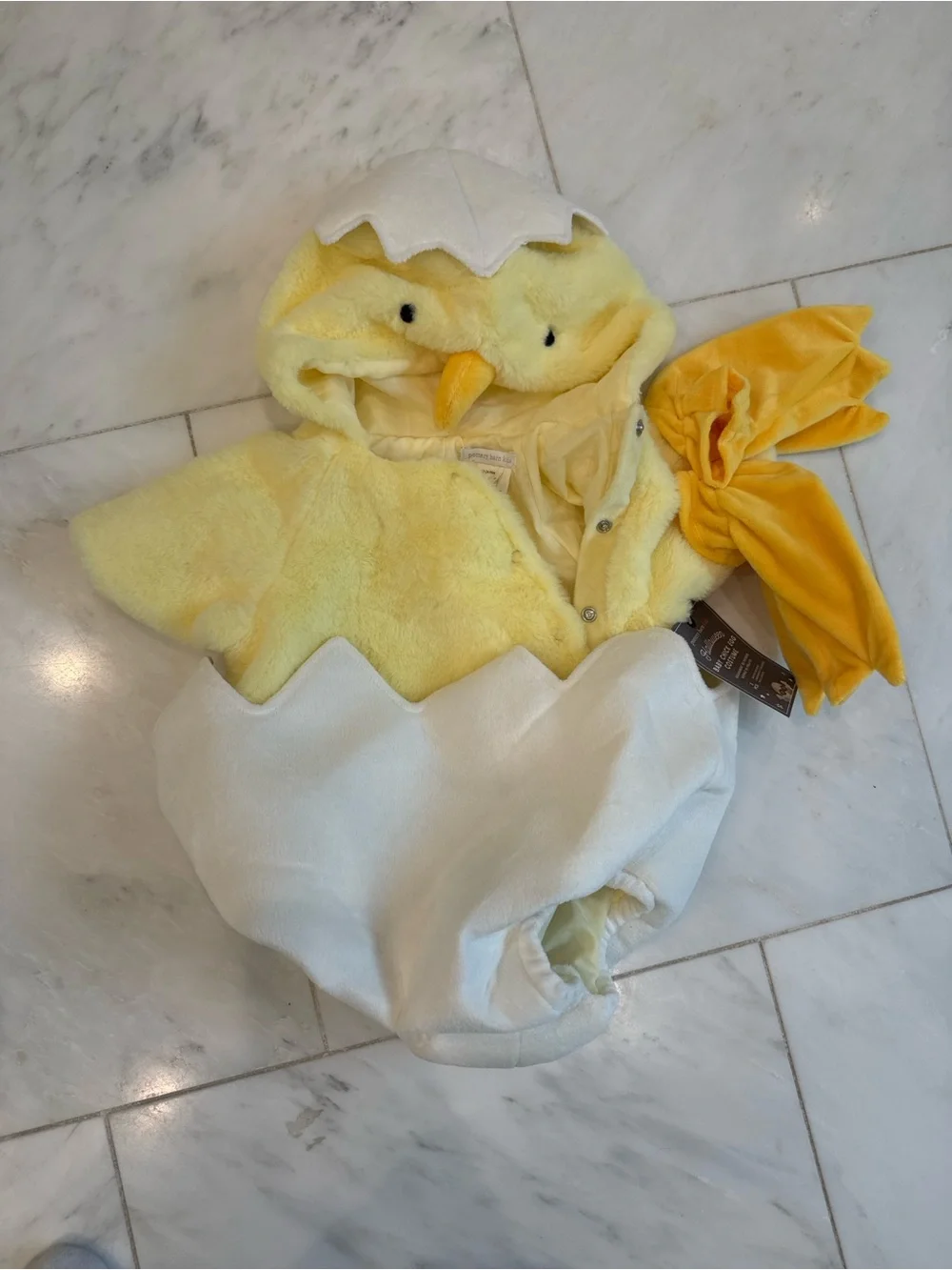 Pottery Barn Kids Egg Chick Baby Costume NWT